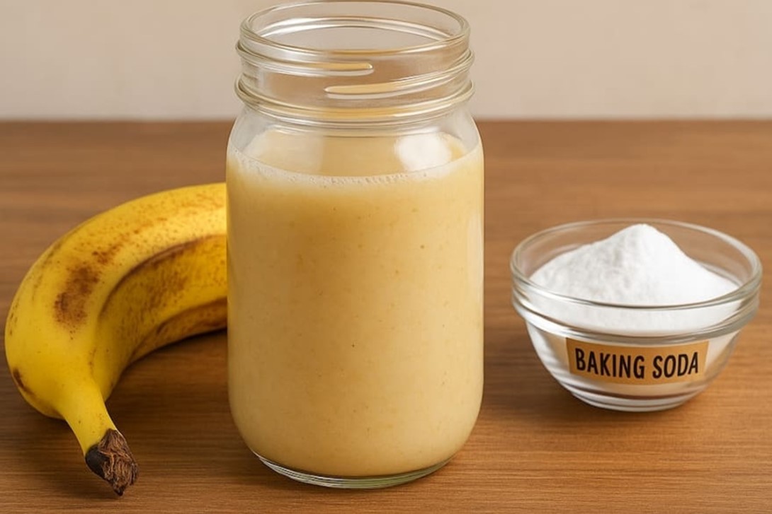 Banánhéj és víz szódabikarbónával: miért ajánlott ez a keverék és mire használják